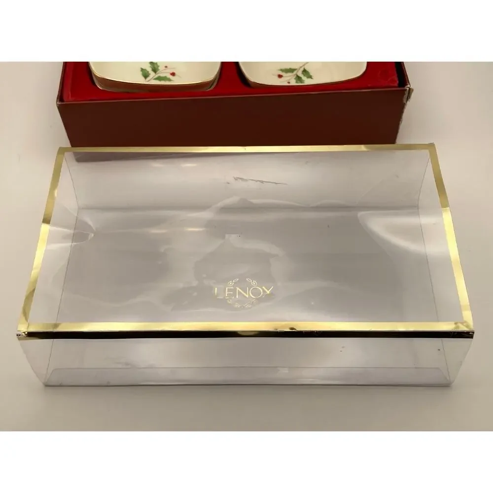 Lenox Holiday Christmas Holly Berry Dipping Bowls Set of 3 in Original Box